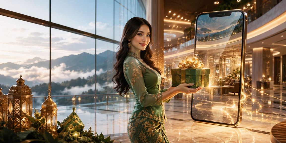 Pemain mengakses kasino mudah alih vape69 di Genting Highlands semasa Hari Raya